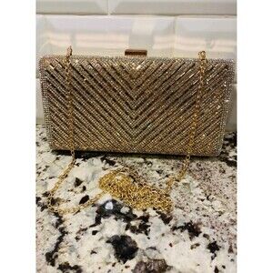 Evening Bag, Clutch with Detachable Chain